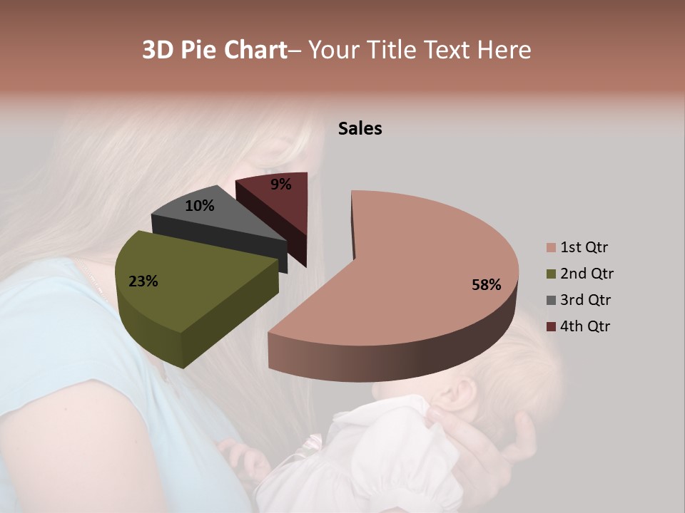 A New Mother Talks To Her Baby Daughter. PowerPoint Template