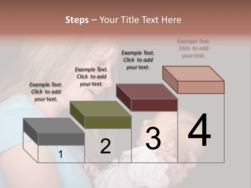 A New Mother Talks To Her Baby Daughter. PowerPoint Template