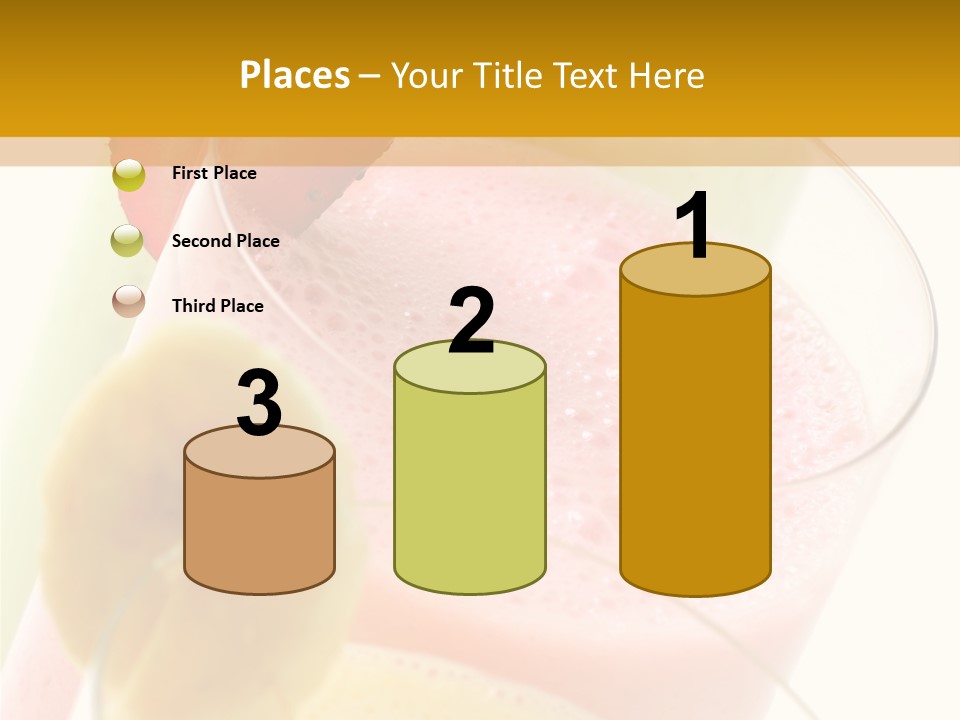 A Group Of Three Glasses Filled With Different Colored Drinks PowerPoint Template