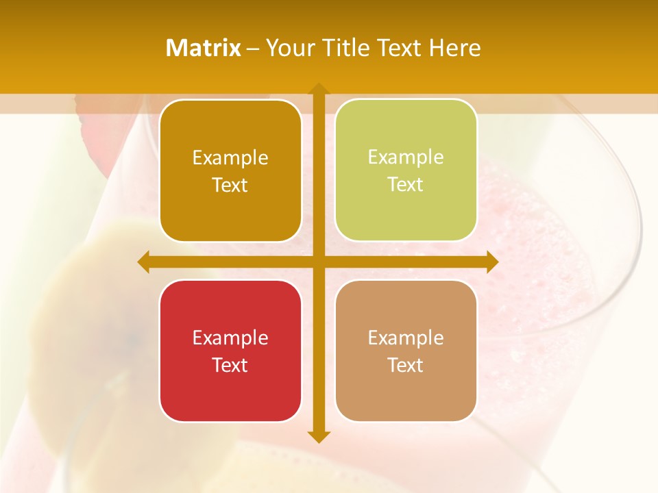 A Group Of Three Glasses Filled With Different Colored Drinks PowerPoint Template
