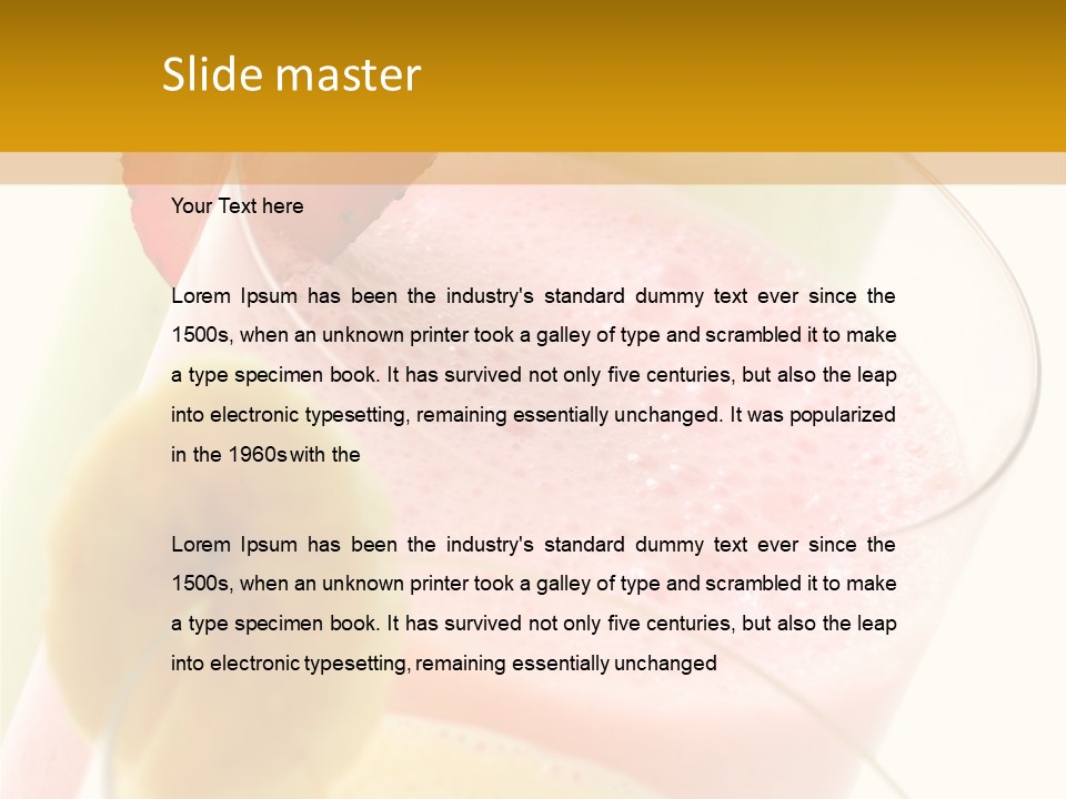 A Group Of Three Glasses Filled With Different Colored Drinks PowerPoint Template