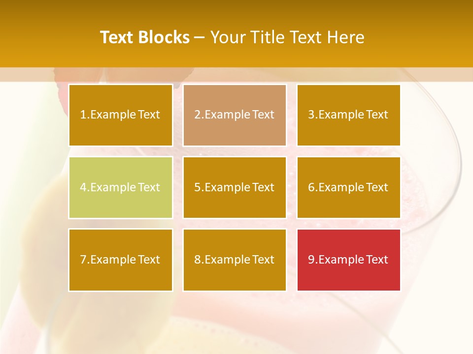 A Group Of Three Glasses Filled With Different Colored Drinks PowerPoint Template