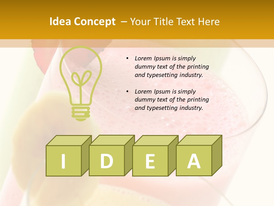 A Group Of Three Glasses Filled With Different Colored Drinks PowerPoint Template
