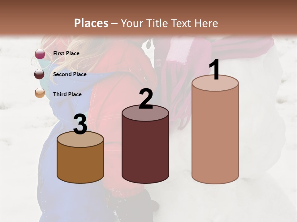 Girl Kissing A Snowman PowerPoint Template