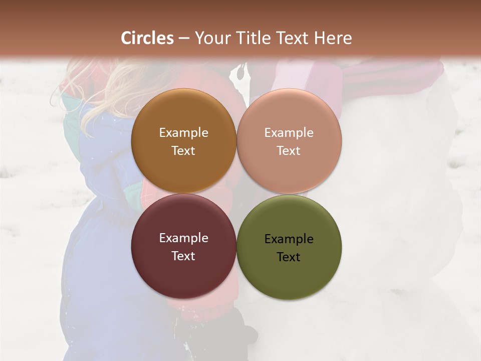 Girl Kissing A Snowman PowerPoint Template