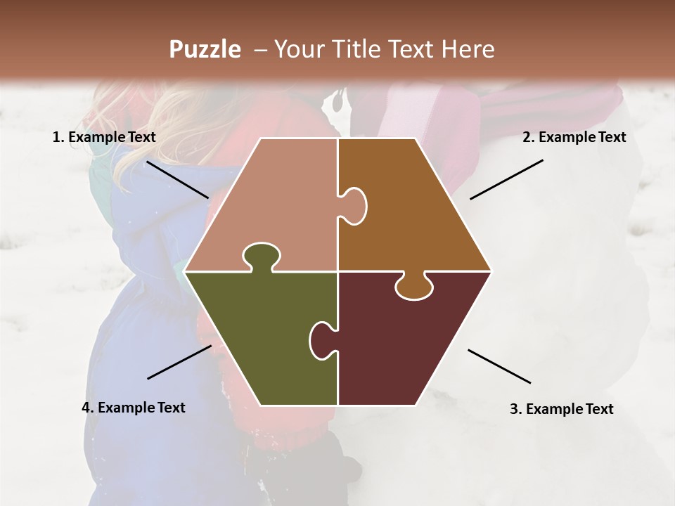 Girl Kissing A Snowman PowerPoint Template