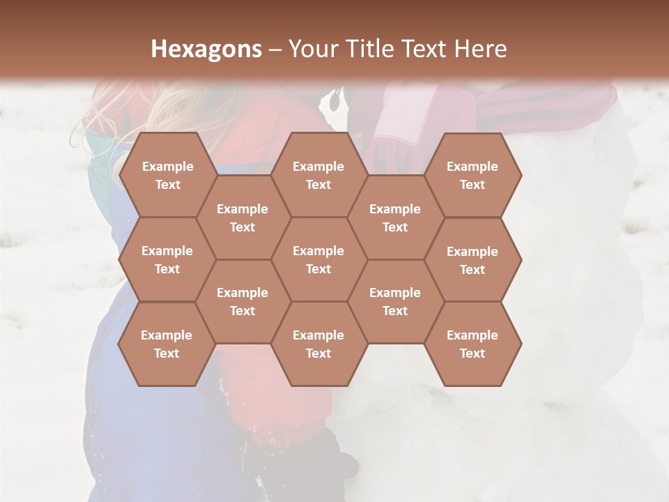 Girl Kissing A Snowman PowerPoint Template