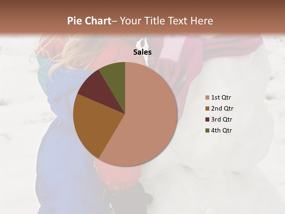 Girl Kissing A Snowman PowerPoint Template