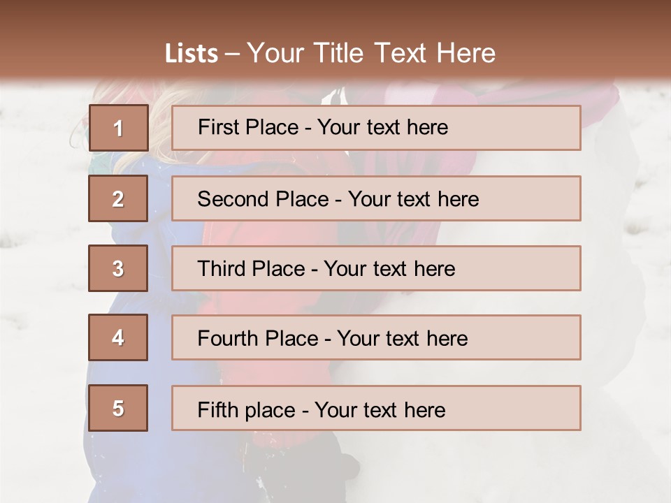 Girl Kissing A Snowman PowerPoint Template