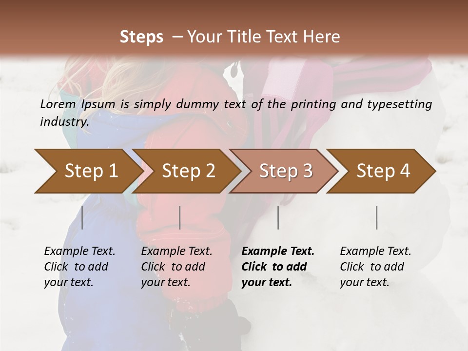 Girl Kissing A Snowman PowerPoint Template