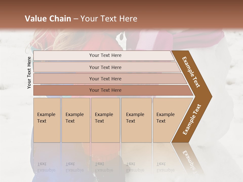 Girl Kissing A Snowman PowerPoint Template