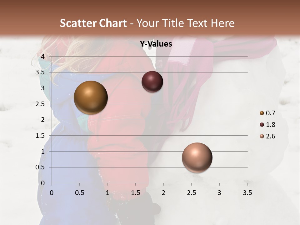 Girl Kissing A Snowman PowerPoint Template