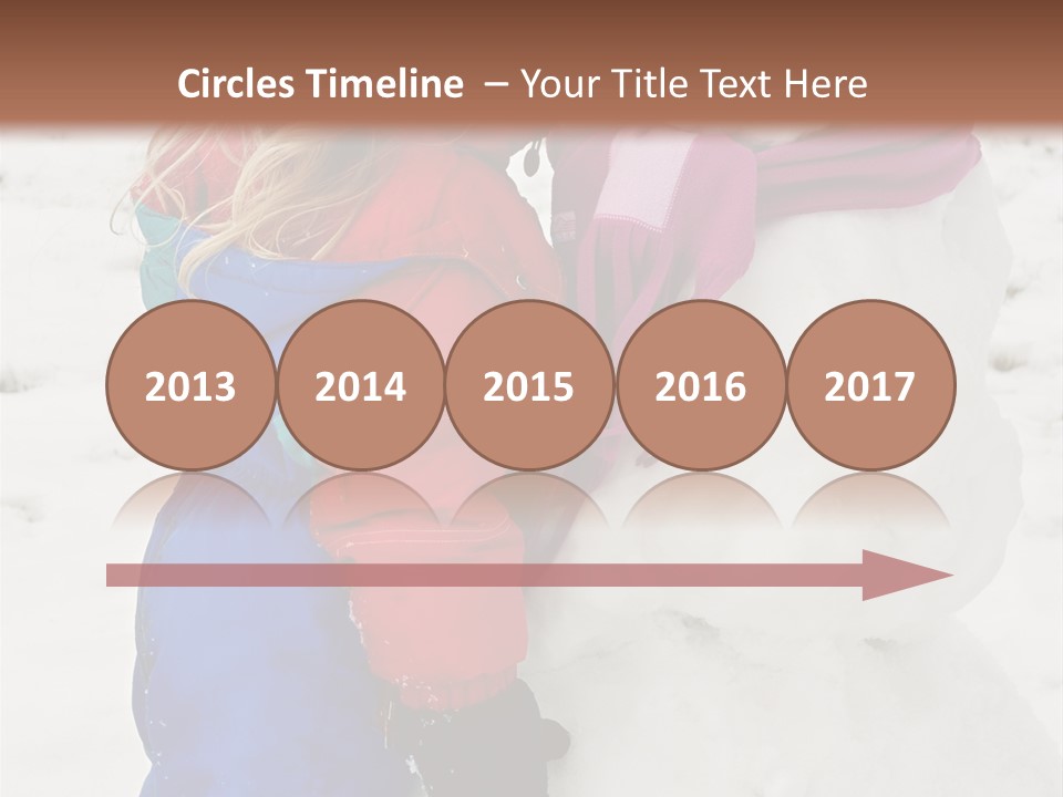 Girl Kissing A Snowman PowerPoint Template