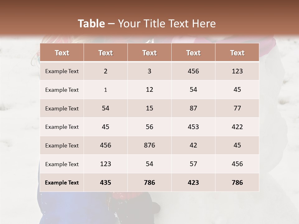 Girl Kissing A Snowman PowerPoint Template