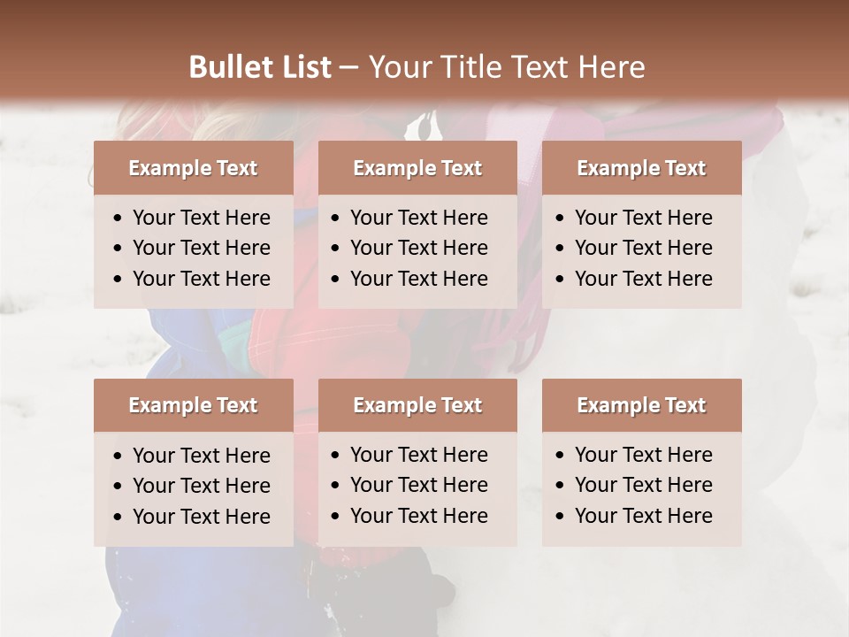 Girl Kissing A Snowman PowerPoint Template