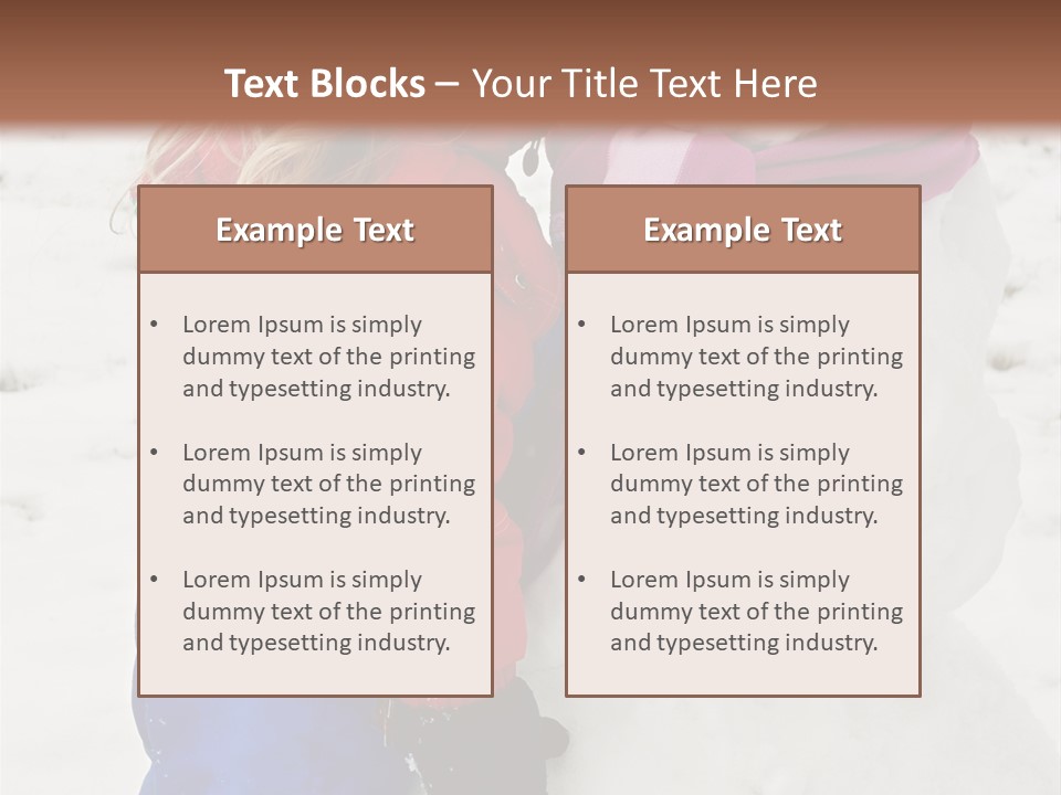 Girl Kissing A Snowman PowerPoint Template