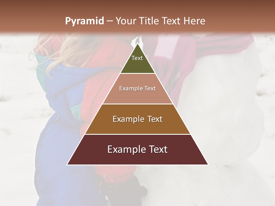 Girl Kissing A Snowman PowerPoint Template