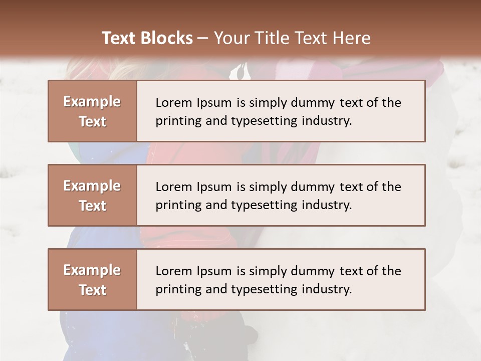 Girl Kissing A Snowman PowerPoint Template