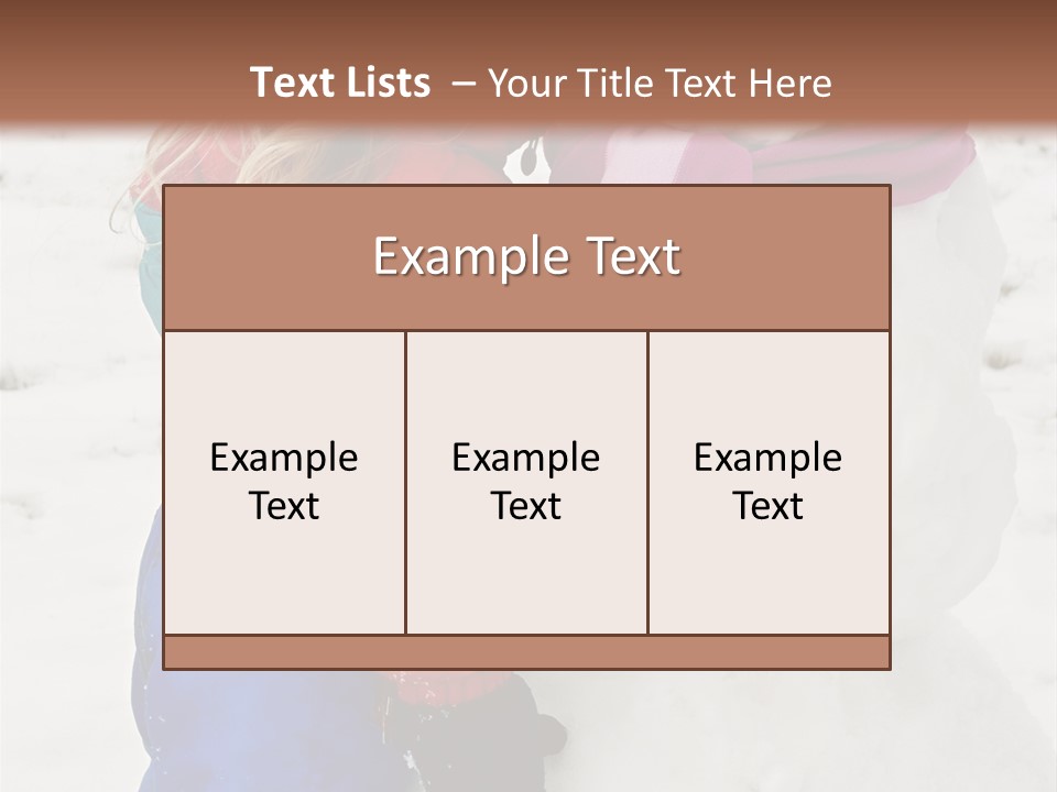 Girl Kissing A Snowman PowerPoint Template