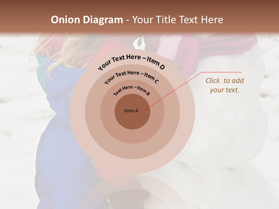 Girl Kissing A Snowman PowerPoint Template