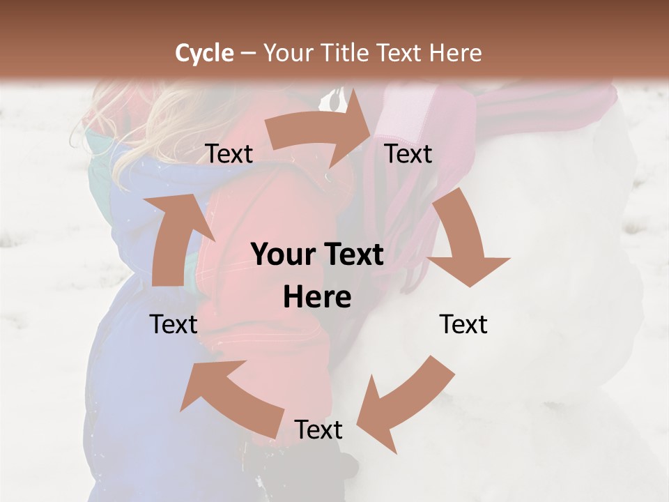 Girl Kissing A Snowman PowerPoint Template