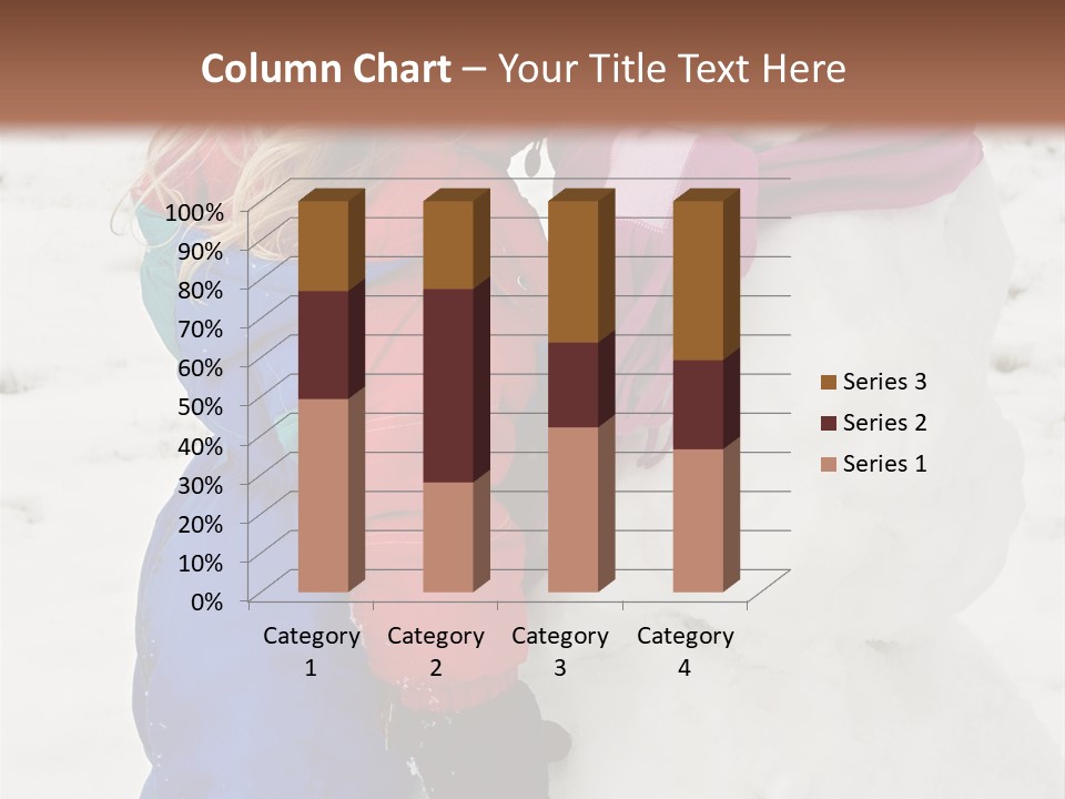 Girl Kissing A Snowman PowerPoint Template