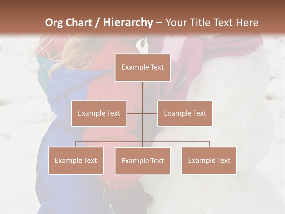 Girl Kissing A Snowman PowerPoint Template