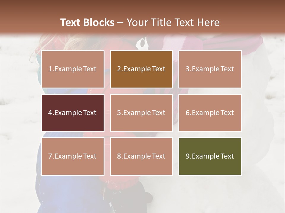 Girl Kissing A Snowman PowerPoint Template