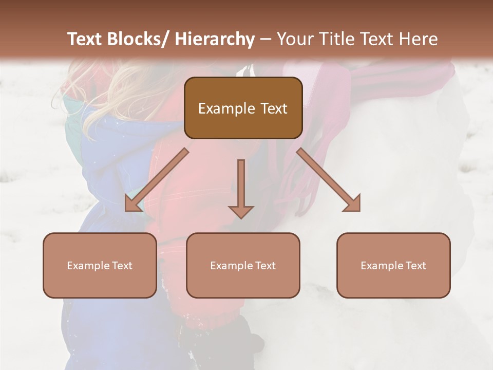 Girl Kissing A Snowman PowerPoint Template