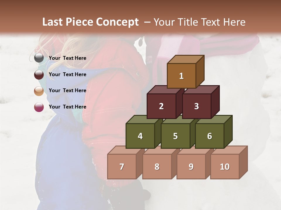 Girl Kissing A Snowman PowerPoint Template