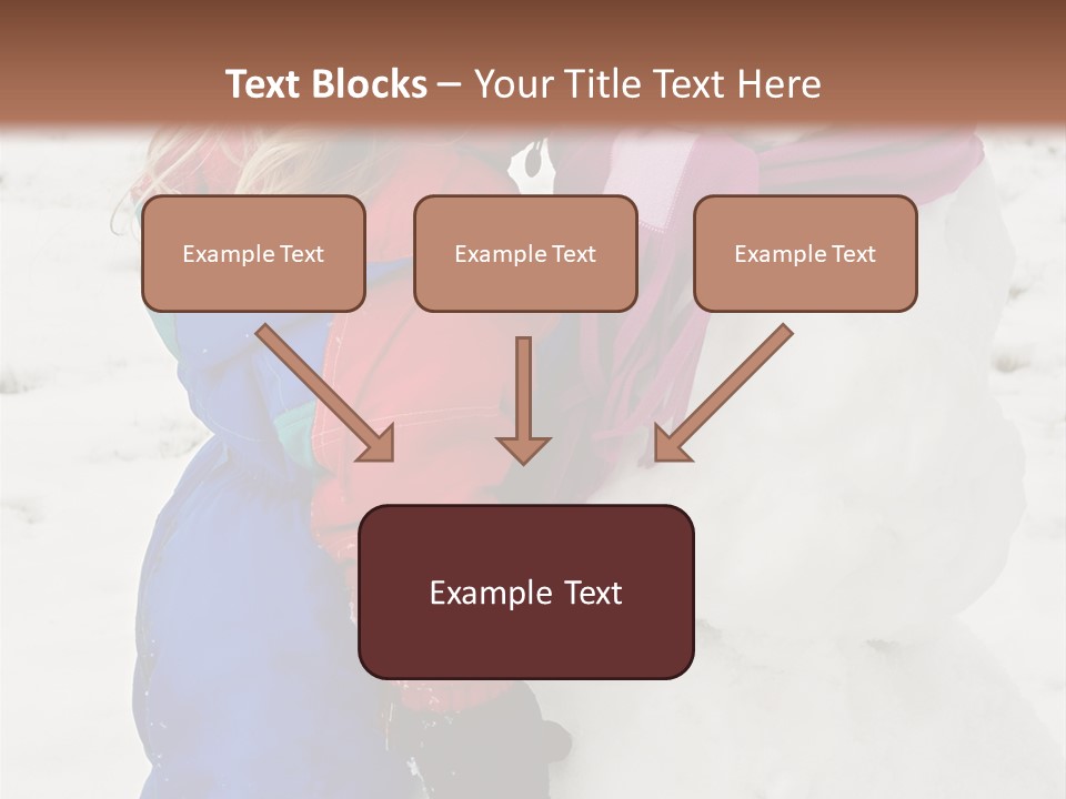 Girl Kissing A Snowman PowerPoint Template