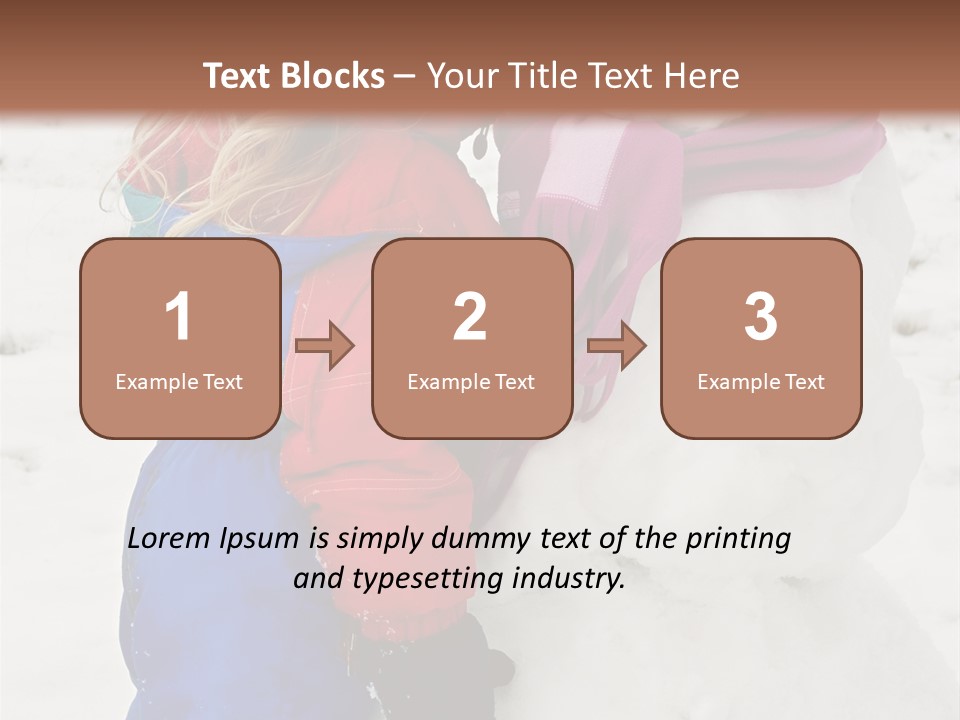 Girl Kissing A Snowman PowerPoint Template