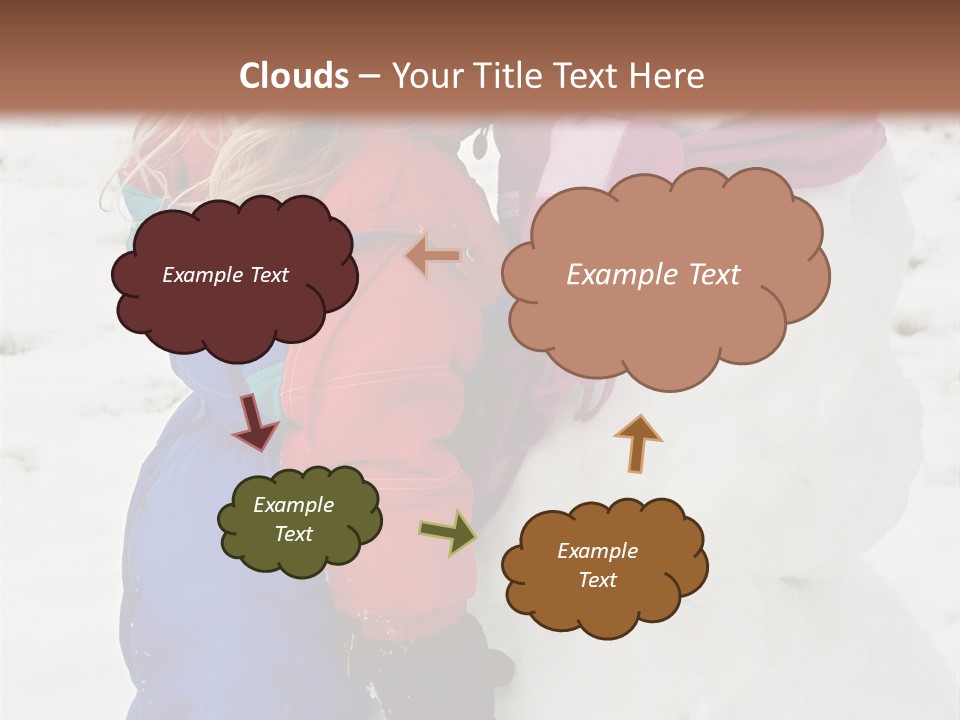 Girl Kissing A Snowman PowerPoint Template