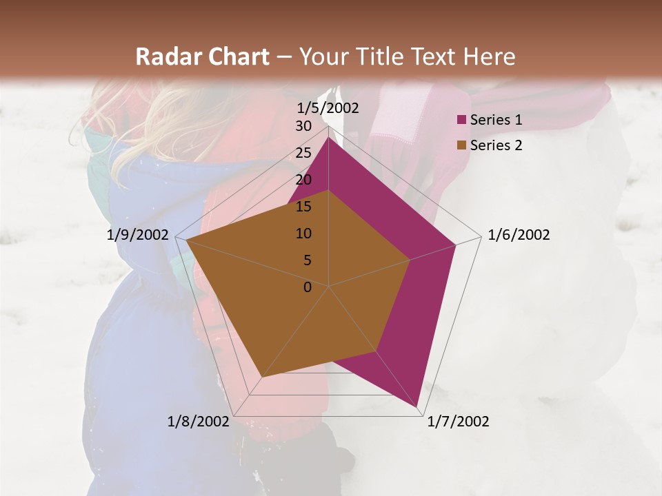 Girl Kissing A Snowman PowerPoint Template