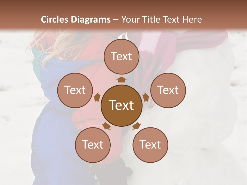 Girl Kissing A Snowman PowerPoint Template