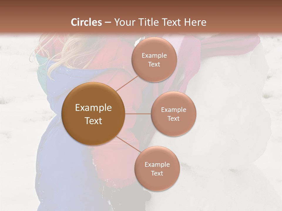 Girl Kissing A Snowman PowerPoint Template