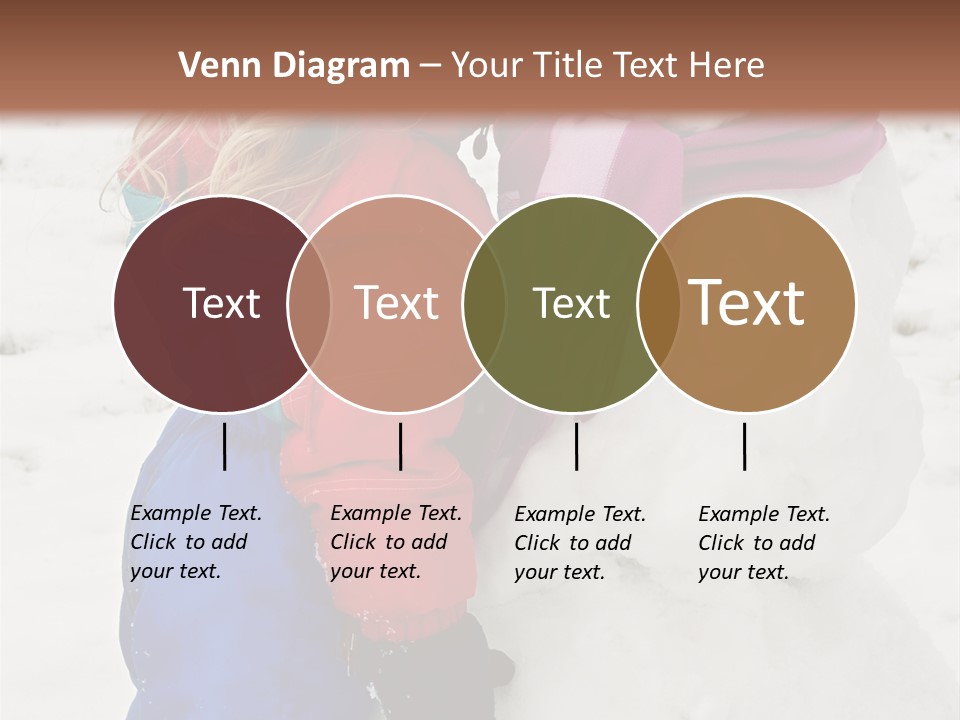 Girl Kissing A Snowman PowerPoint Template