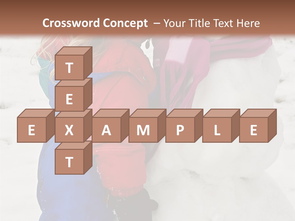 Girl Kissing A Snowman PowerPoint Template