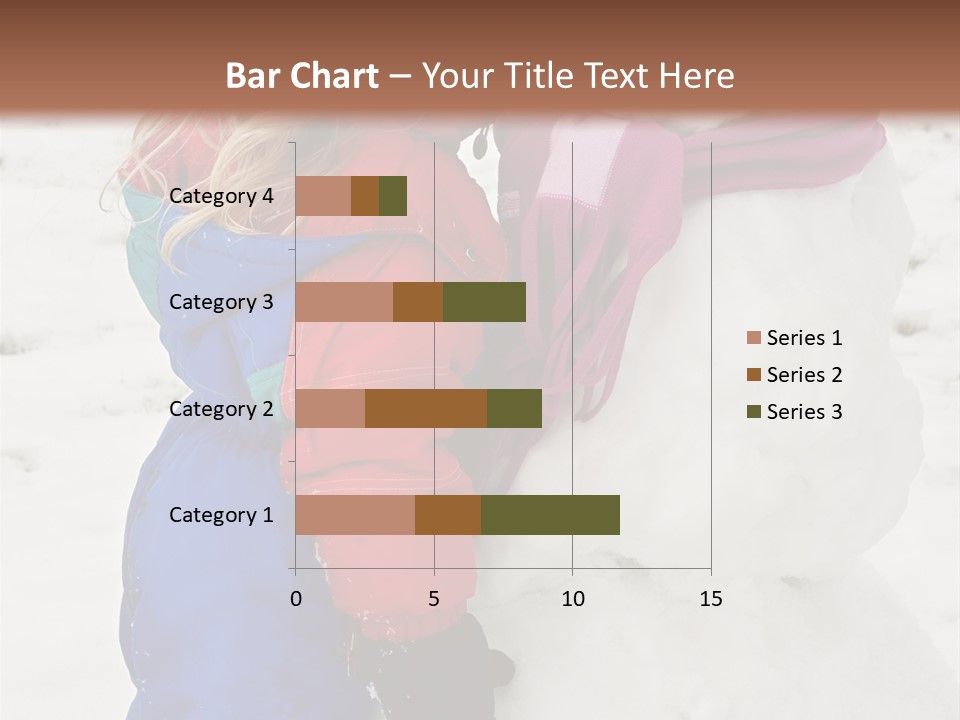 Girl Kissing A Snowman PowerPoint Template