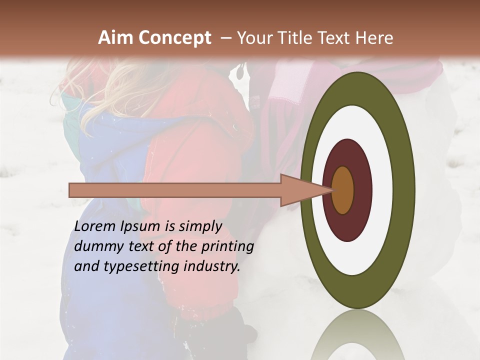 Girl Kissing A Snowman PowerPoint Template