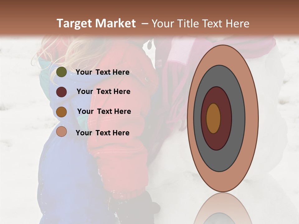 Girl Kissing A Snowman PowerPoint Template