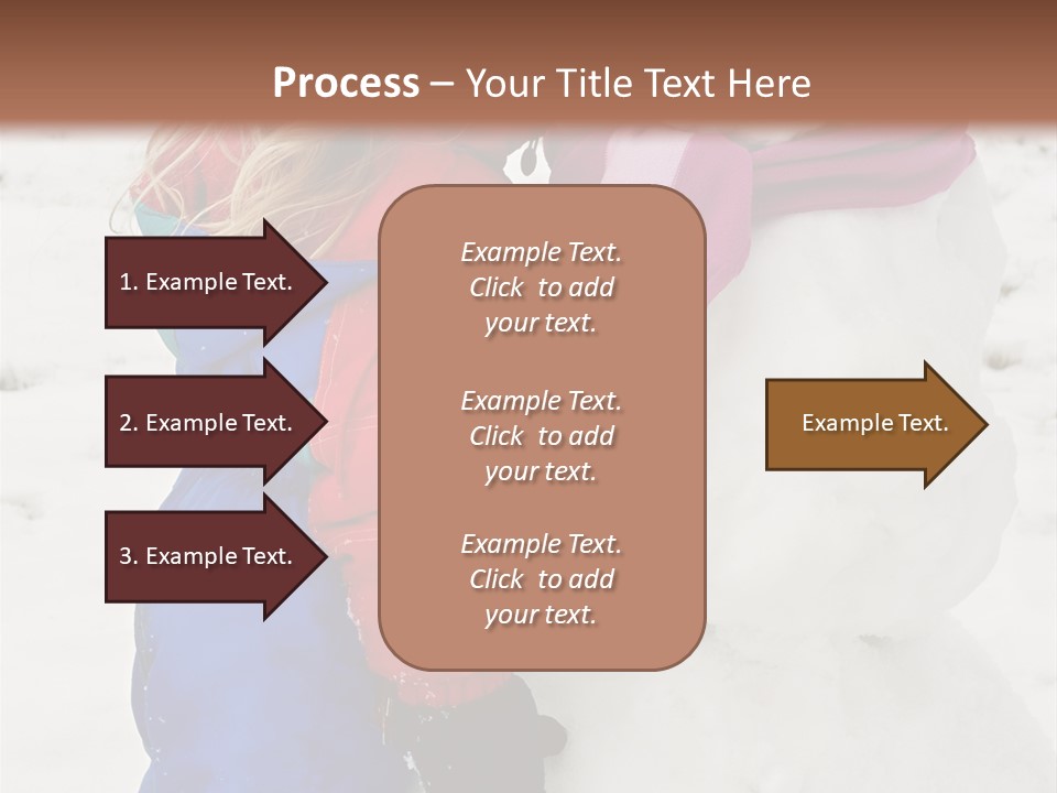 Girl Kissing A Snowman PowerPoint Template