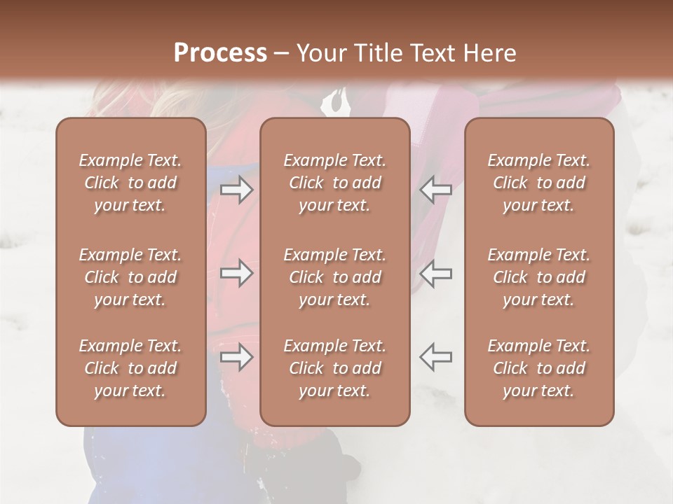 Girl Kissing A Snowman PowerPoint Template