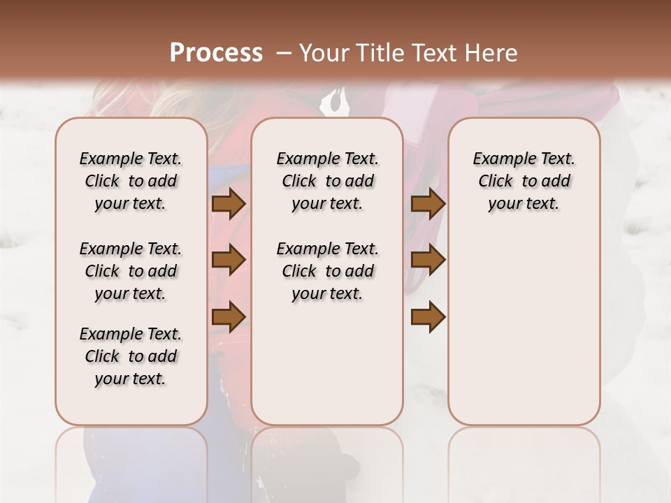 Girl Kissing A Snowman PowerPoint Template