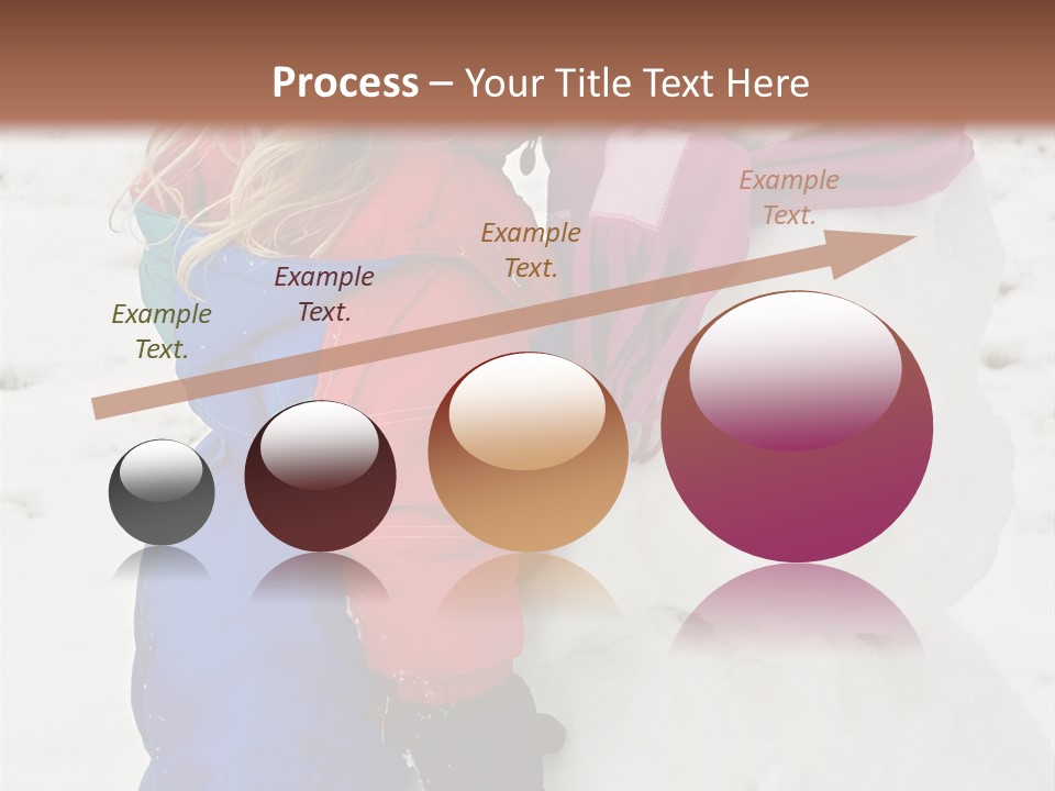 Girl Kissing A Snowman PowerPoint Template