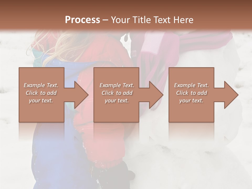 Girl Kissing A Snowman PowerPoint Template