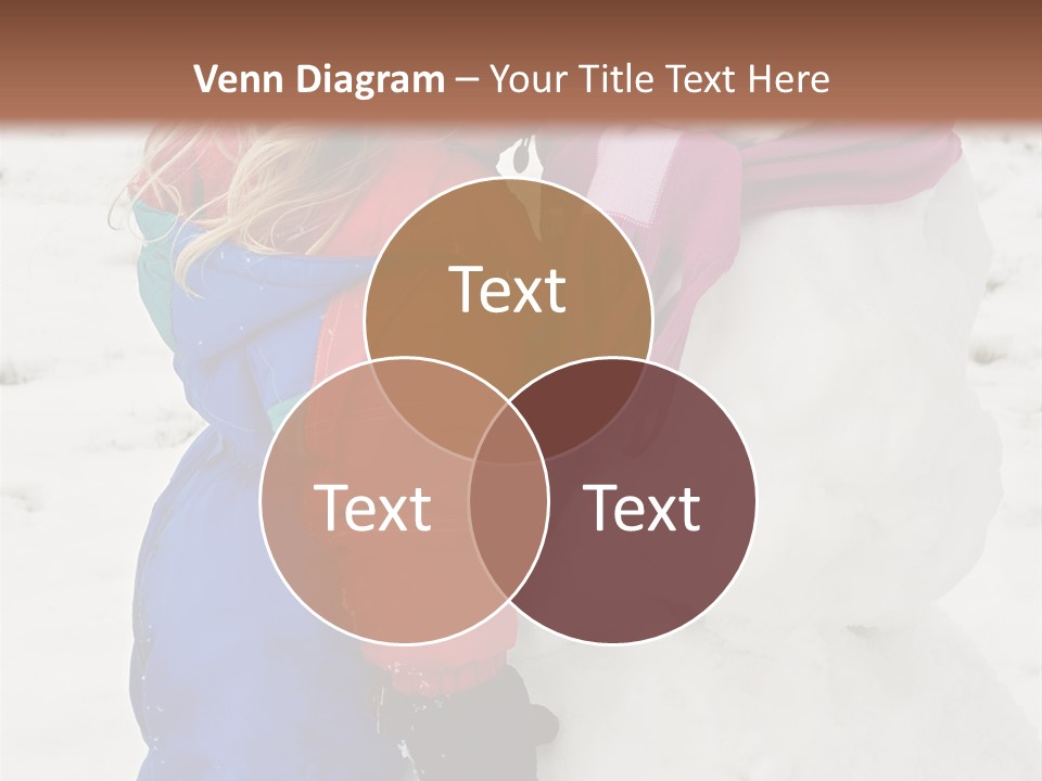 Girl Kissing A Snowman PowerPoint Template