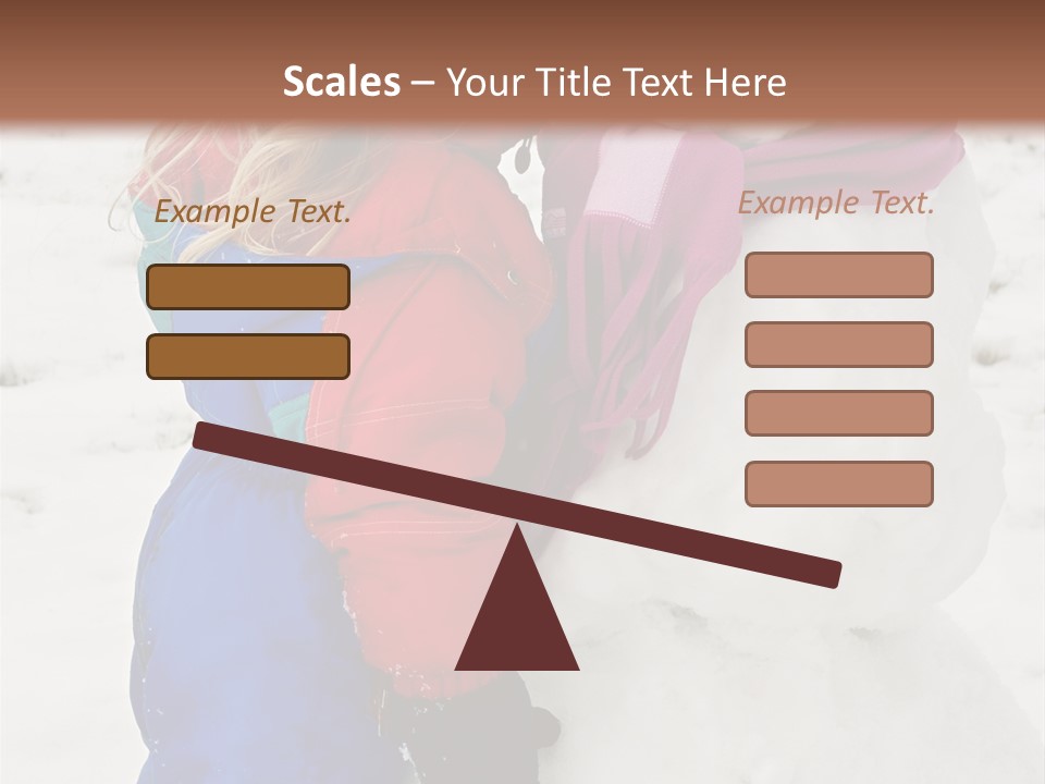 Girl Kissing A Snowman PowerPoint Template