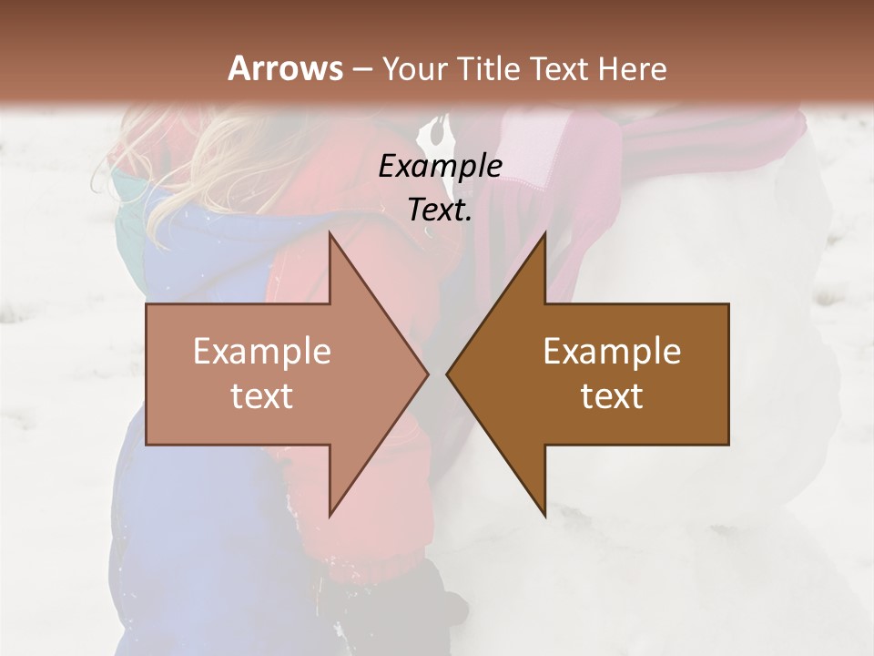 Girl Kissing A Snowman PowerPoint Template