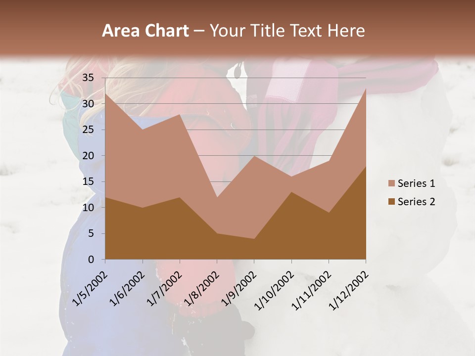 Girl Kissing A Snowman PowerPoint Template